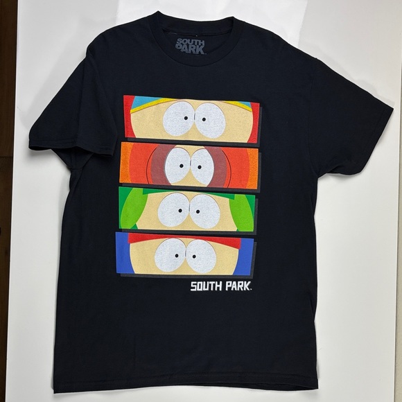 South Park EYES Black Graphic T-Shirt - Picture 2 of 4